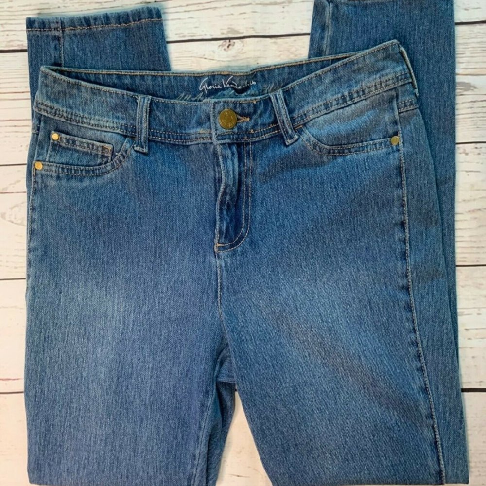 Gloria Vanderbilt Womens Blue Straight Jeans Sz 8